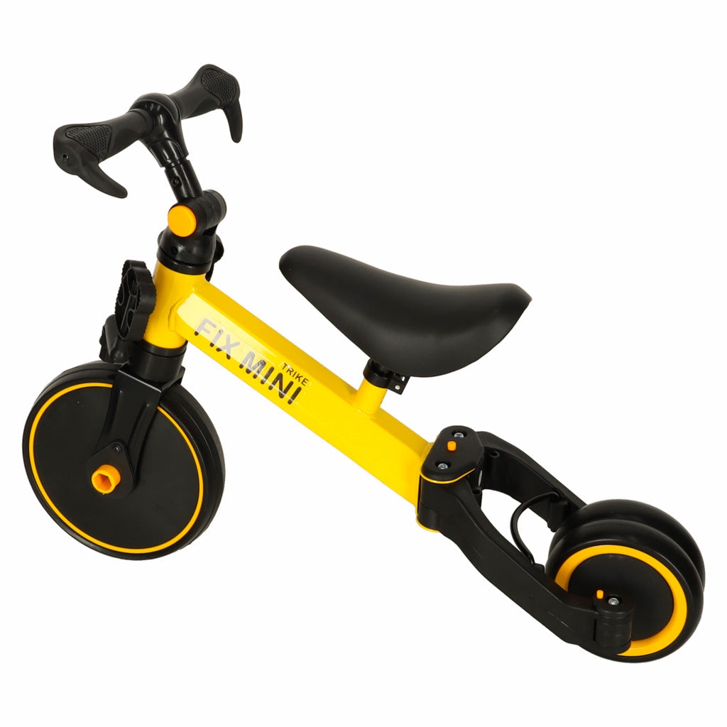 3-i-1 löpcykel/balanscykel trehjuling gul 18 mån-4 år max 30 kg