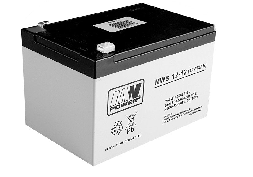 AGM gelbatteri 12V 12Ah för fordon, larm, nödbelysning, solcell