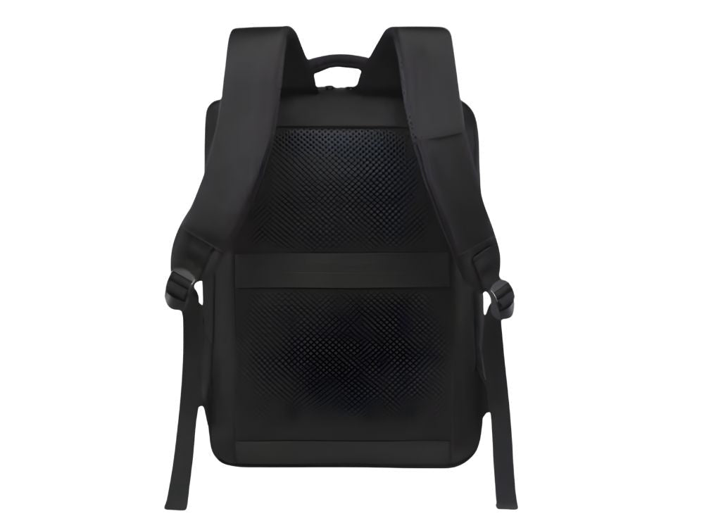 Affärsryggsäck med laptopfack och USB-port svart polyester 33x47 cm