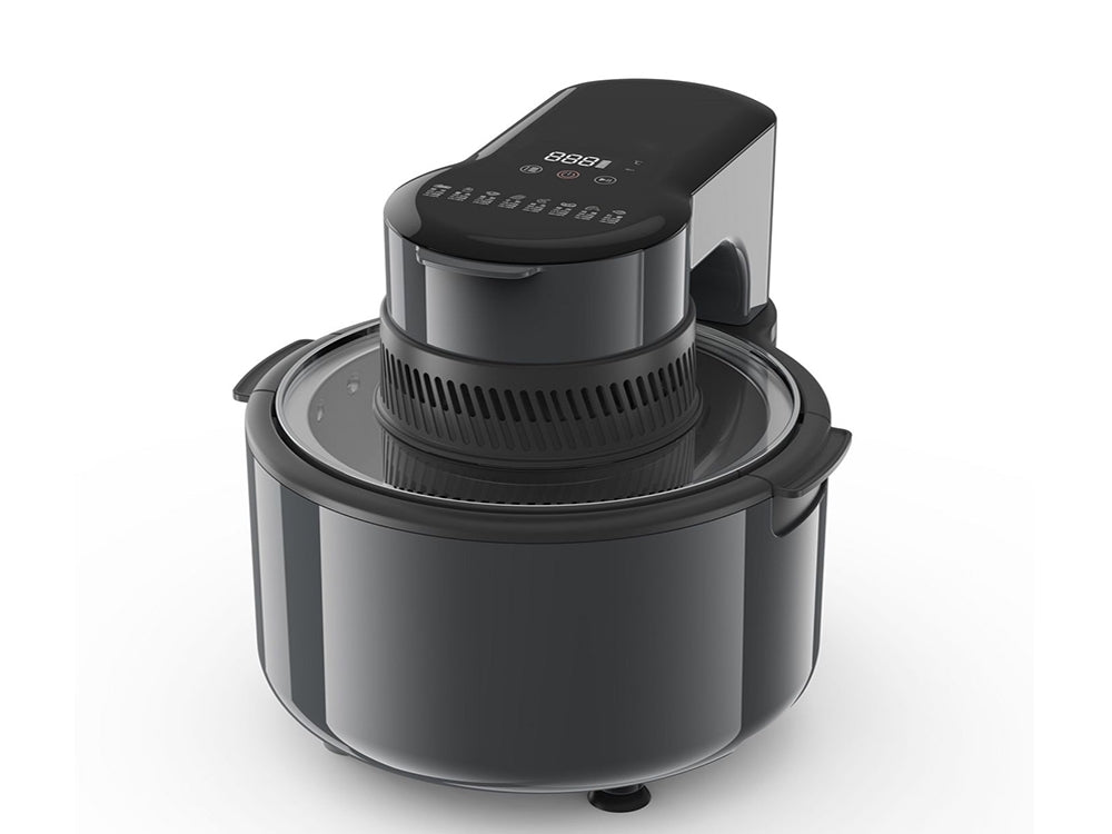 Airfryer oljefri fritös 5 l 1200 W svart med LCD touch och fönster