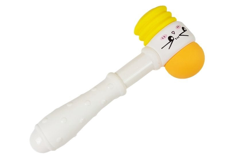 Aktivitetskub formsorterare med ljud och ljus 21 cm, inkl. gummihammare
