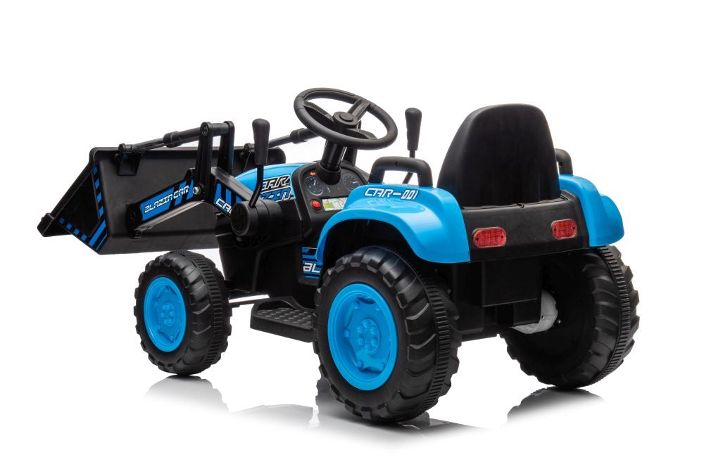 Akumulatortraktor för barn med skopa, blå BW-X002A