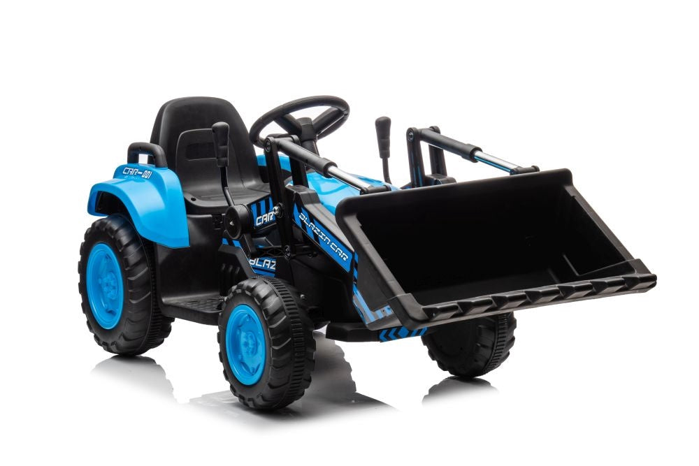 Akumulatortraktor för barn med skopa, blå BW-X002A
