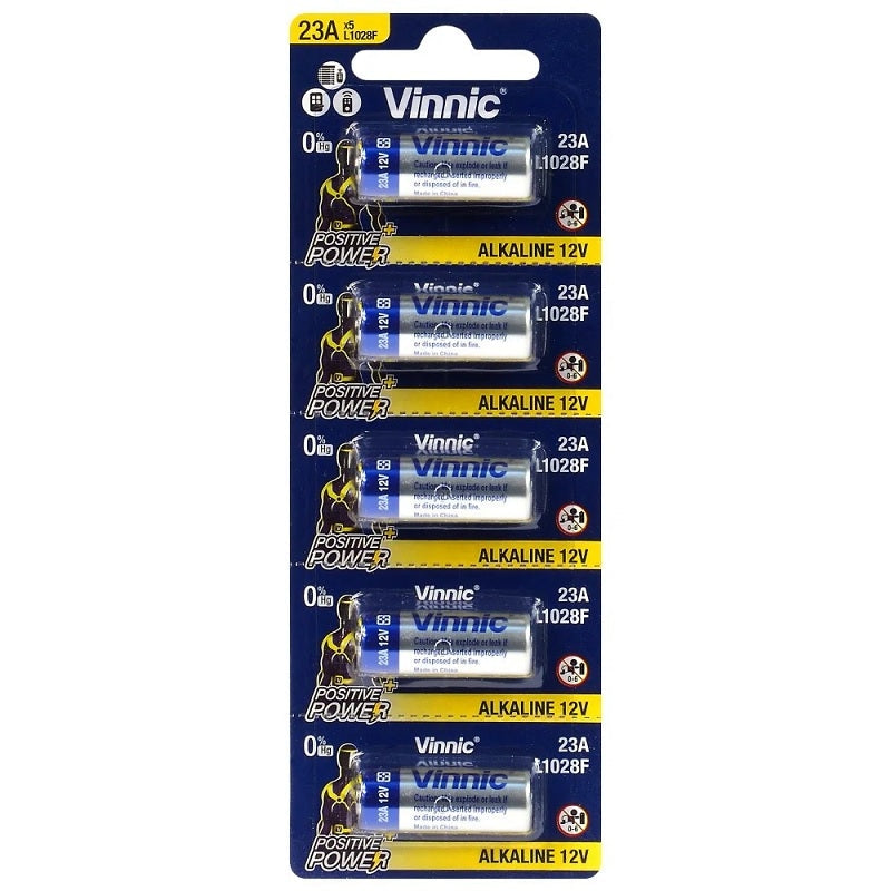 Alkaliskt batteri A23/23A 12V L1028 för fjärrkontroll 5-pack