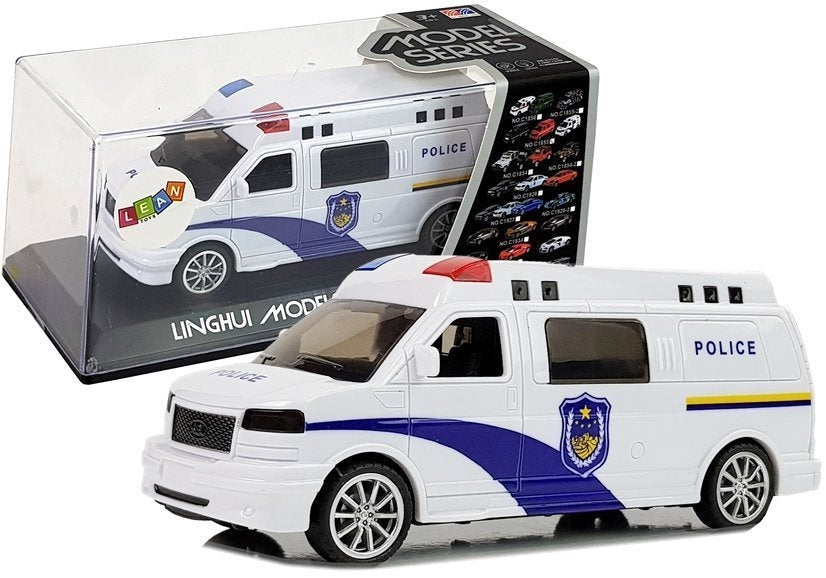 Ambulans leksaksbil 16 cm med ljus och ljud, dragfunktion, 2xAA