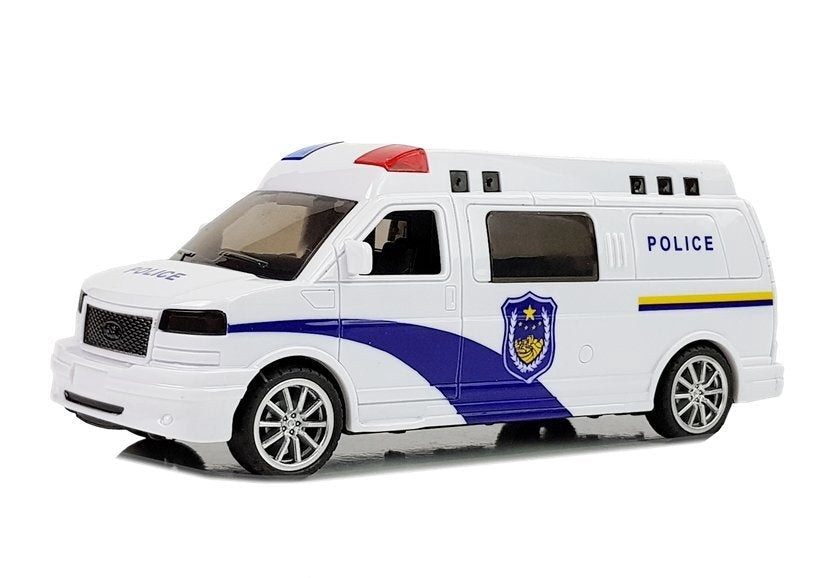 Ambulans leksaksbil 16 cm med ljus och ljud, dragfunktion, 2xAA