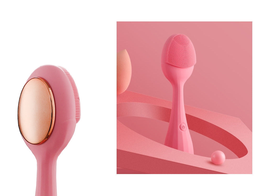 Ansiktsrengöringsborste sonic massage silikon IPX5 uppladdningsbar