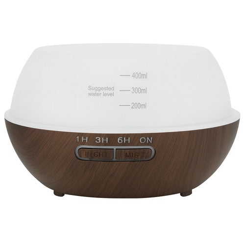 Aromadiffuser luftfuktare 400 ml med joniserare LED brun