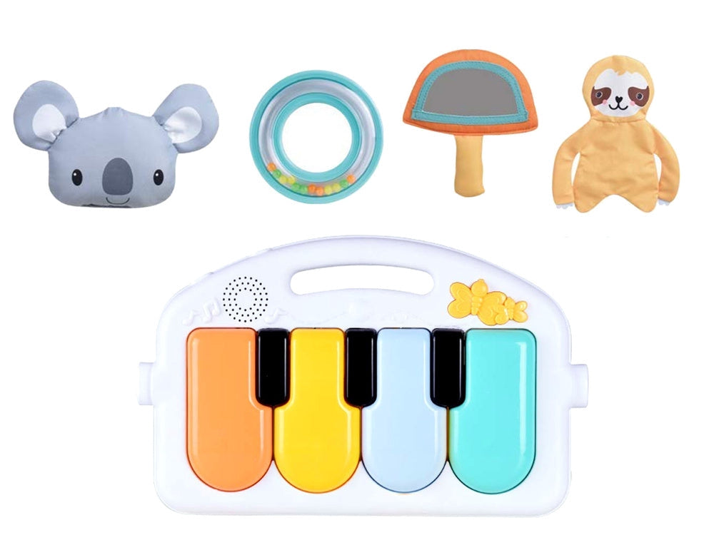 Babygym lekmatta med piano ljus/ljud, koala, 3 leksaker & spegel