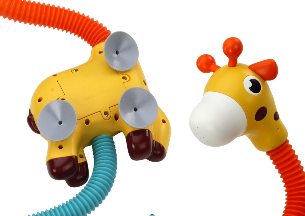 Badleksak badsprinkler giraff med sugkoppar 360° roterbar, 18+ mån