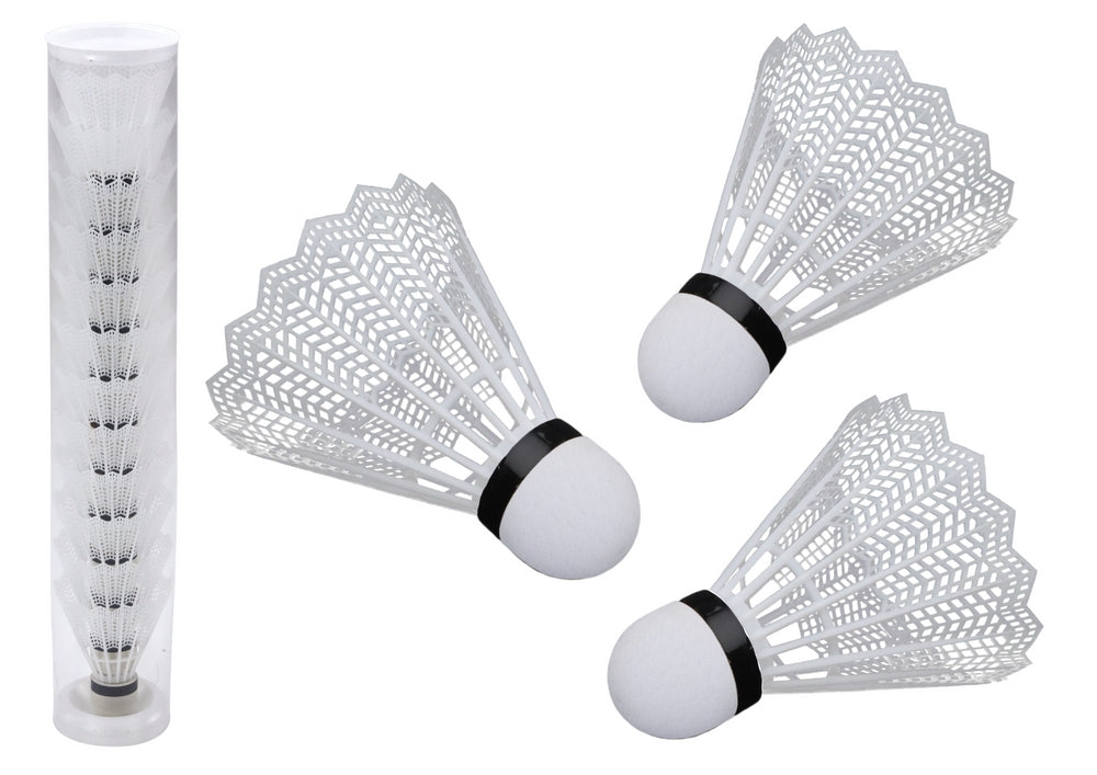 Badmintonbollar shuttlecocks 12-pack standard, hållbara