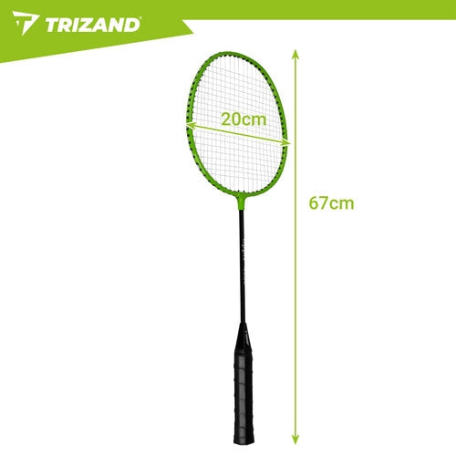 Badmintonset 8 delar med 4 racketar, 3 fjädrar och väska