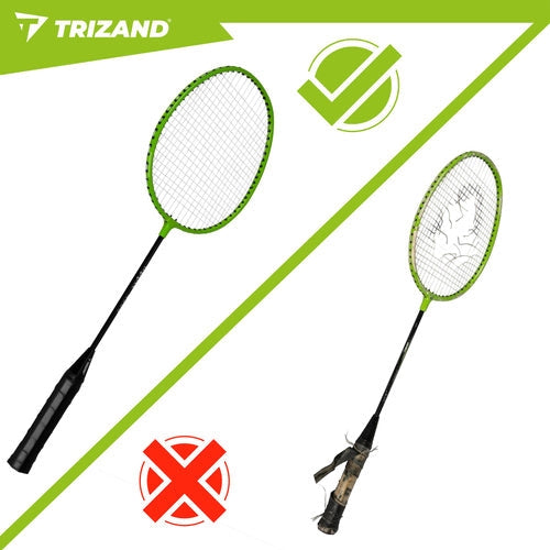 Badmintonset 9 delar med 2 racketar, 6 fjädrar och väska