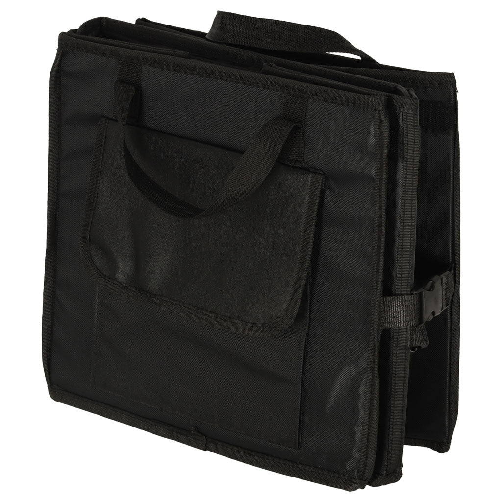 Bagageorganisatör bil 50L 60x35x30 cm med lock reflexband svart