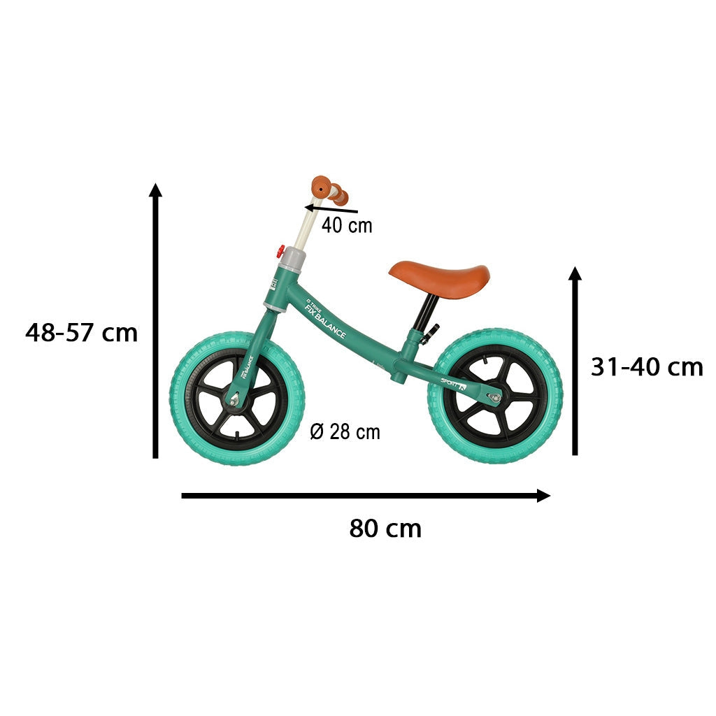 Balanscykel pushcykel 2-4 år turkos 1,8 kg skumhjul 30 kg