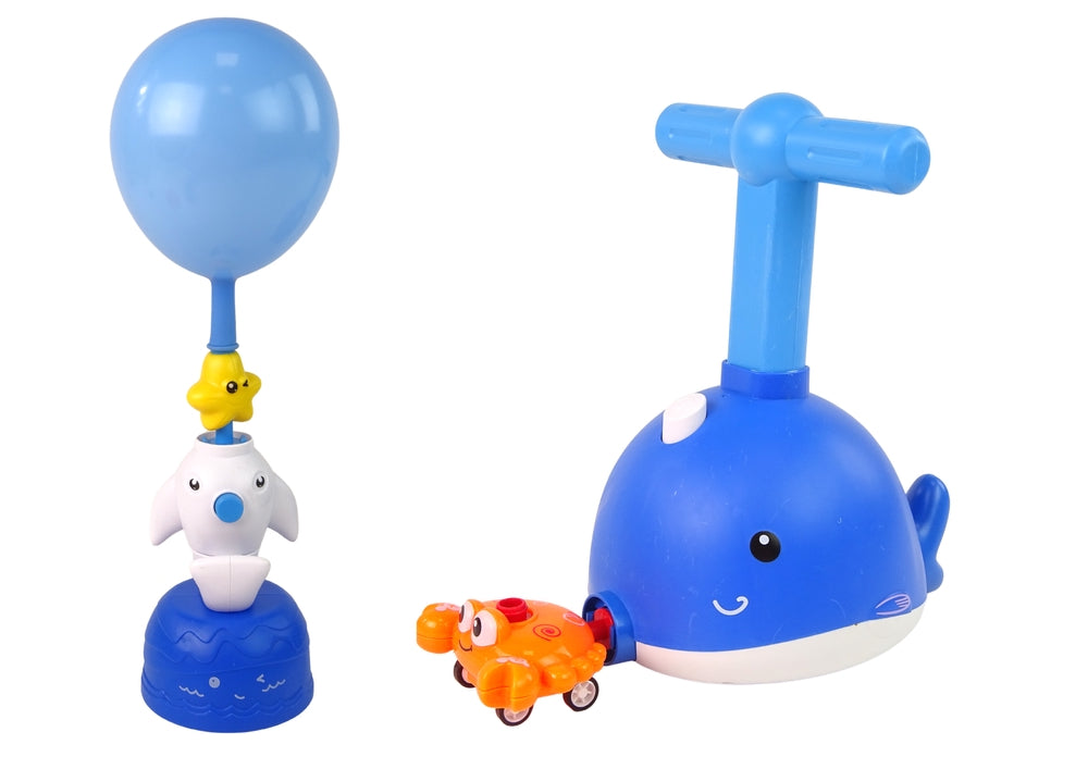Ballongbil launcher-set delfin/krabba 4 bilar 3+ år