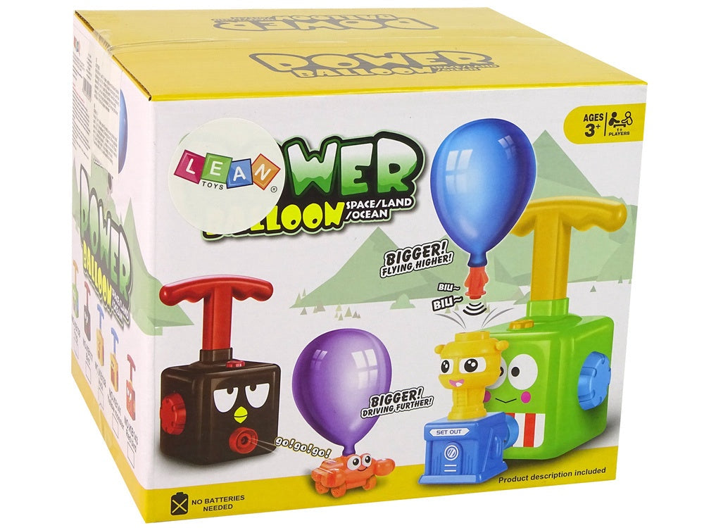 Ballongdriven bilbana med avfyrare 2 bilar + ballonger, 3+ år