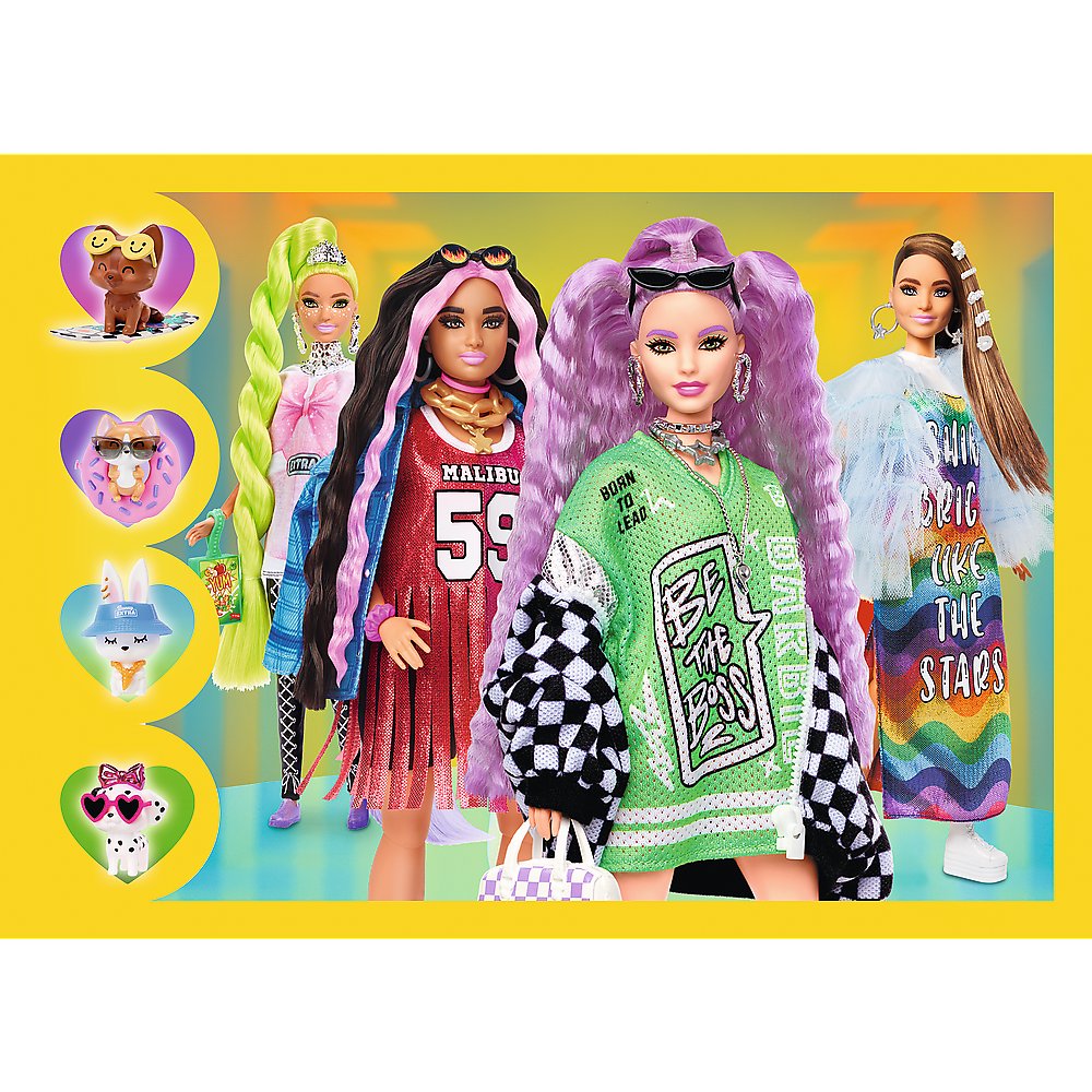 Barbie 4-i-1 barnpussel 35-70 bitar 4 motiv 285x205 mm från 4 år