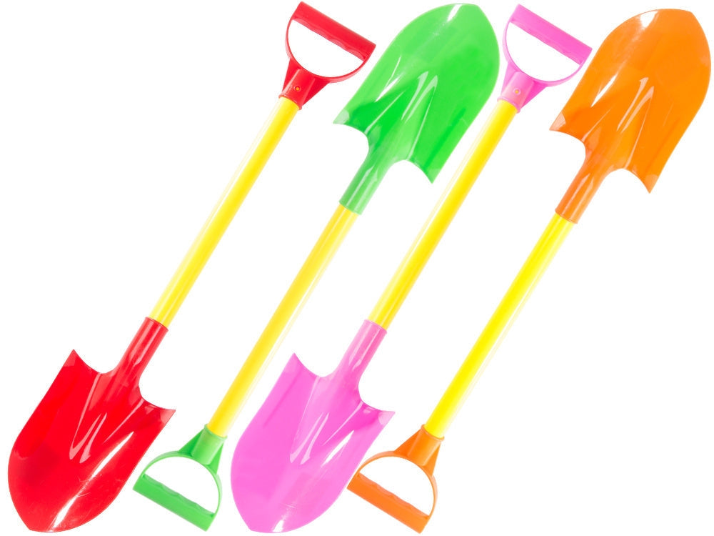 Barnspade i plast 65 cm, 1-pack (röd/grön/rosa/orange)