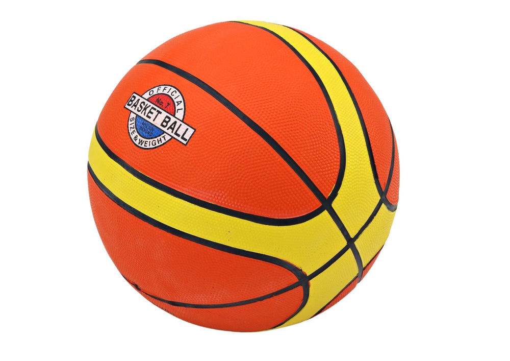 Basketboll storlek 7 24 cm orange/gul CE EN71 från 3 år