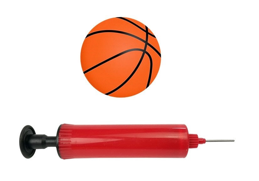 Basketset för barn 115 cm med boll och pump, hopfällbart från 3 år