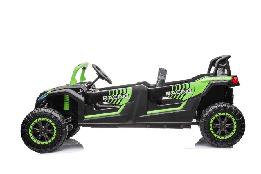Batteribil 4x4 24V grön terrängbuggy A033