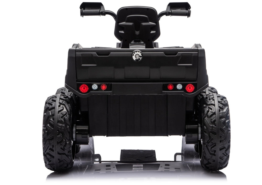 Batteridriven ATV fyrhjuling 24V 6-hjul 4x4 med släp grön