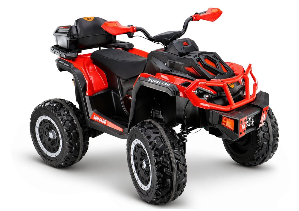 Batteridriven fyrhjuling för barn 4x4 XW-08 röd