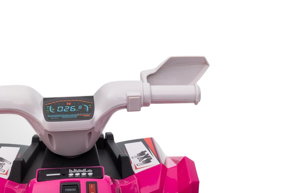 Batteridriven fyrhjuling för barn med släp rosa XMX630T