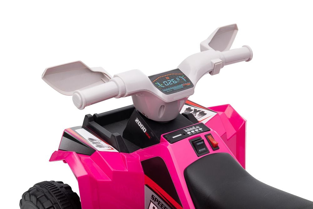 Batteridriven fyrhjuling för barn med släp rosa XMX630T