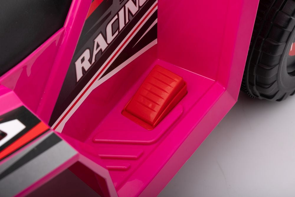 Batteridriven fyrhjuling för barn med släp rosa XMX630T