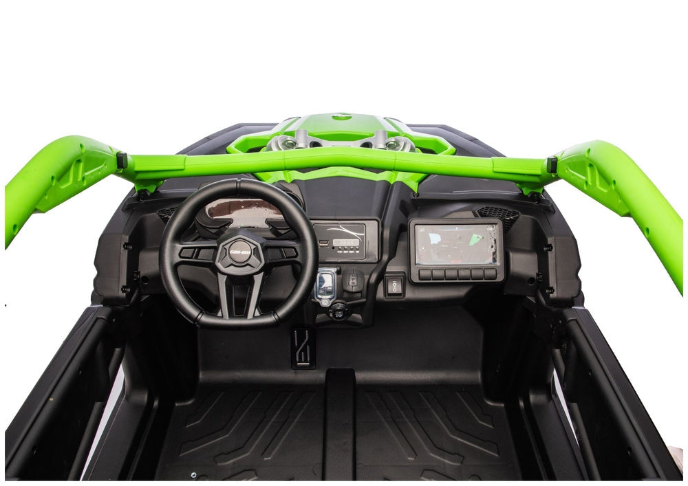 Batteridriven åkbil för barn CAN-AM Maverick Turbo RR grön
