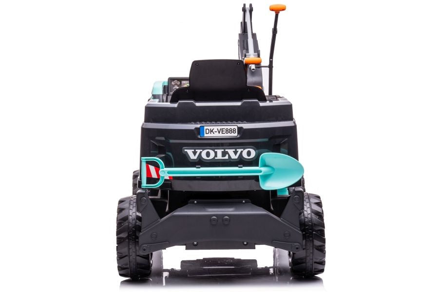 Batteridriven leksaksgrävmaskin med manuell grävarm Volvo DK-VE888 blå