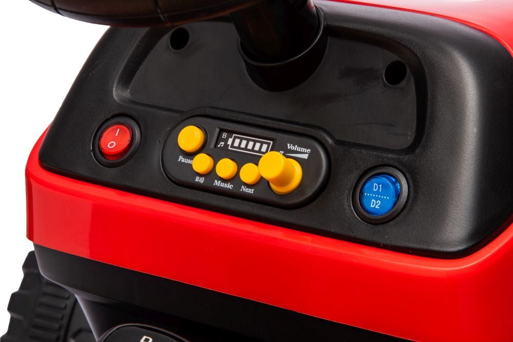 Batteridriven leksakstraktor röd BBH-030 för barn