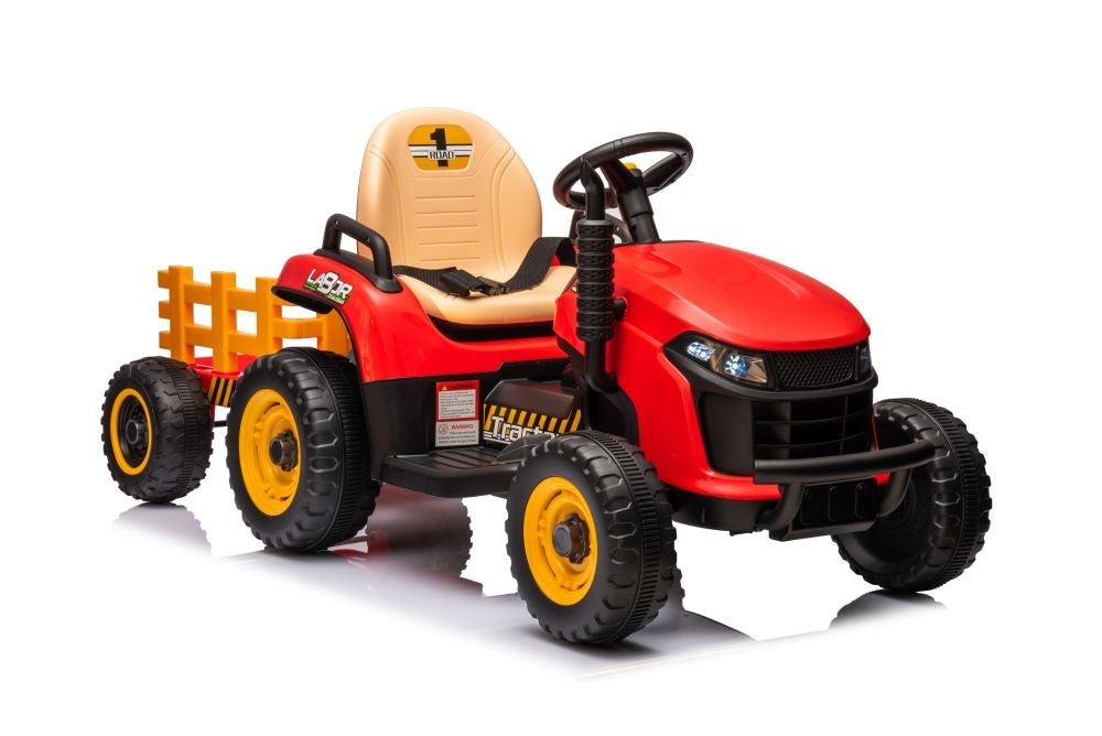 Batteridriven leksakstraktor röd BBH-030 för barn