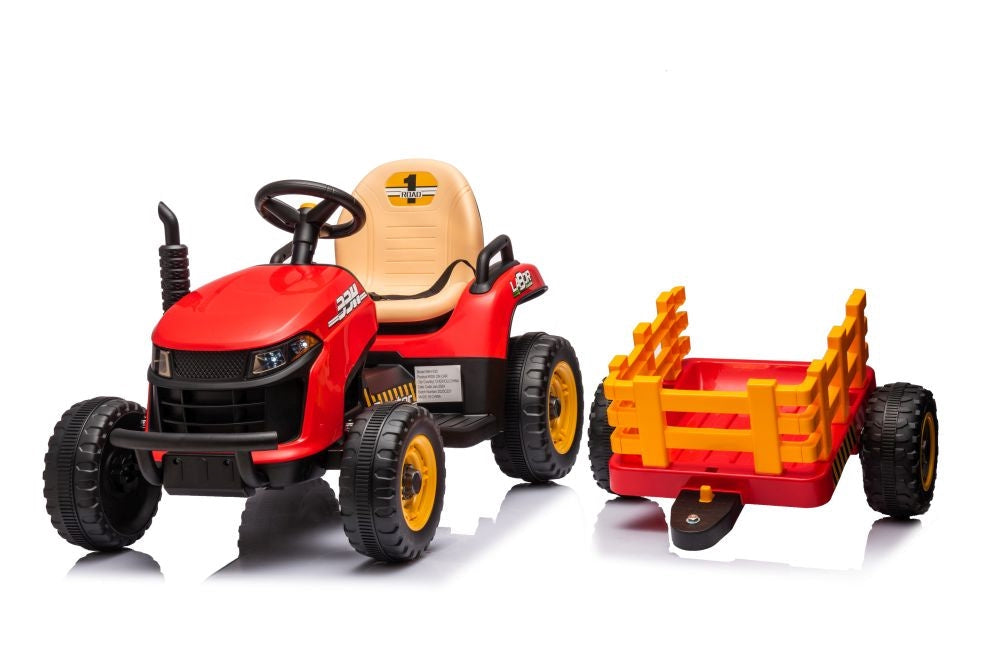 Batteridriven leksakstraktor röd BBH-030 för barn