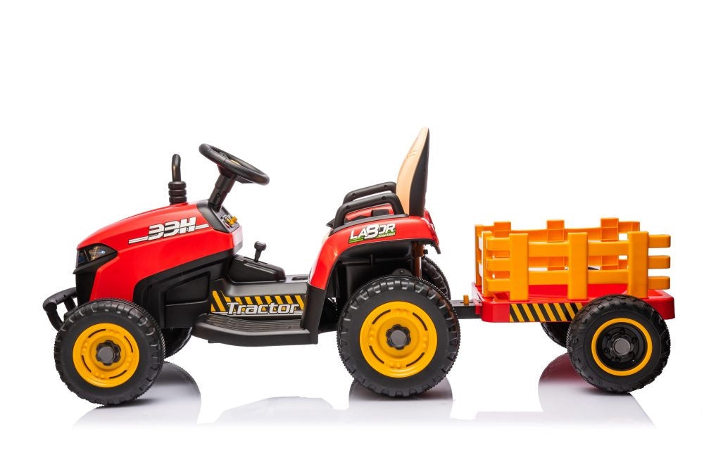 Batteridriven leksakstraktor röd BBH-030 för barn