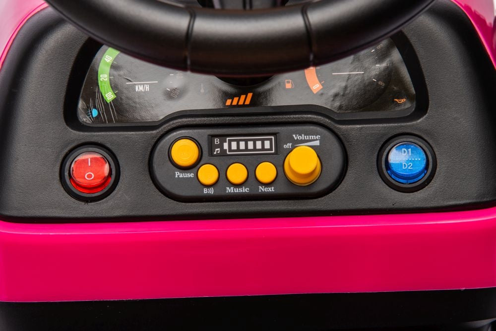 Batteridriven lektraktor för barn rosa BBH-030
