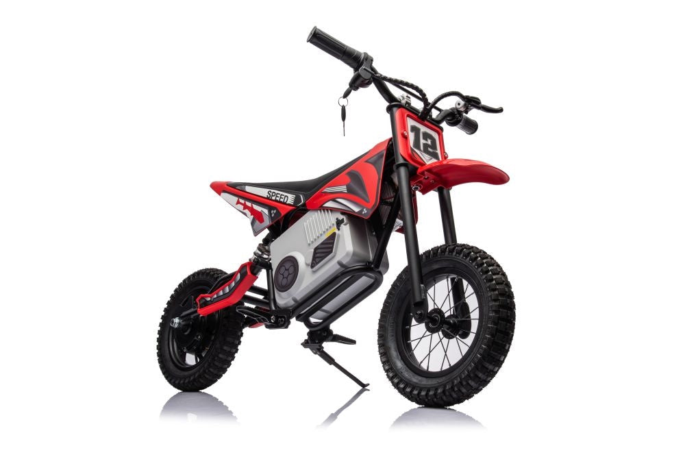 Batteridriven motocrosscykel röd A9901 för barn