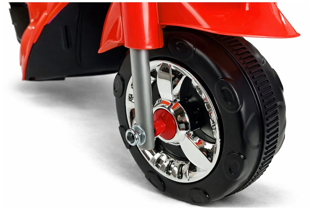 Batteridriven trehjulig barnmotorcykel 6V 4,5Ah röd med LED 3+