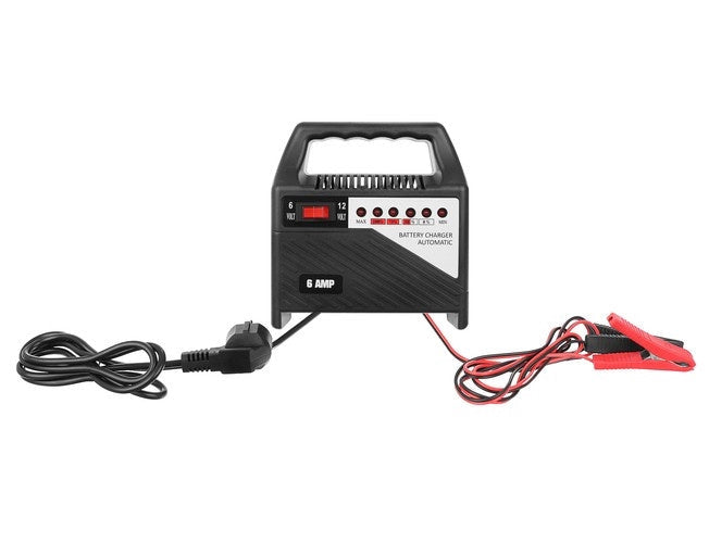 Batteriladdare 6V/12V 6A för bil och motorcykel blybatteri