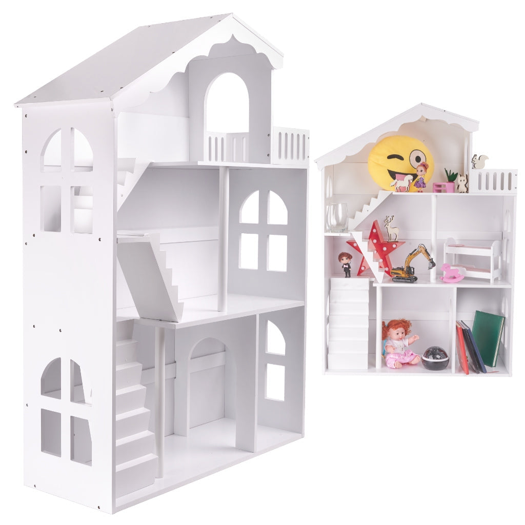 Bokhylla barn husform lekstuga XXL MDF/trä 116x82,5x30 cm