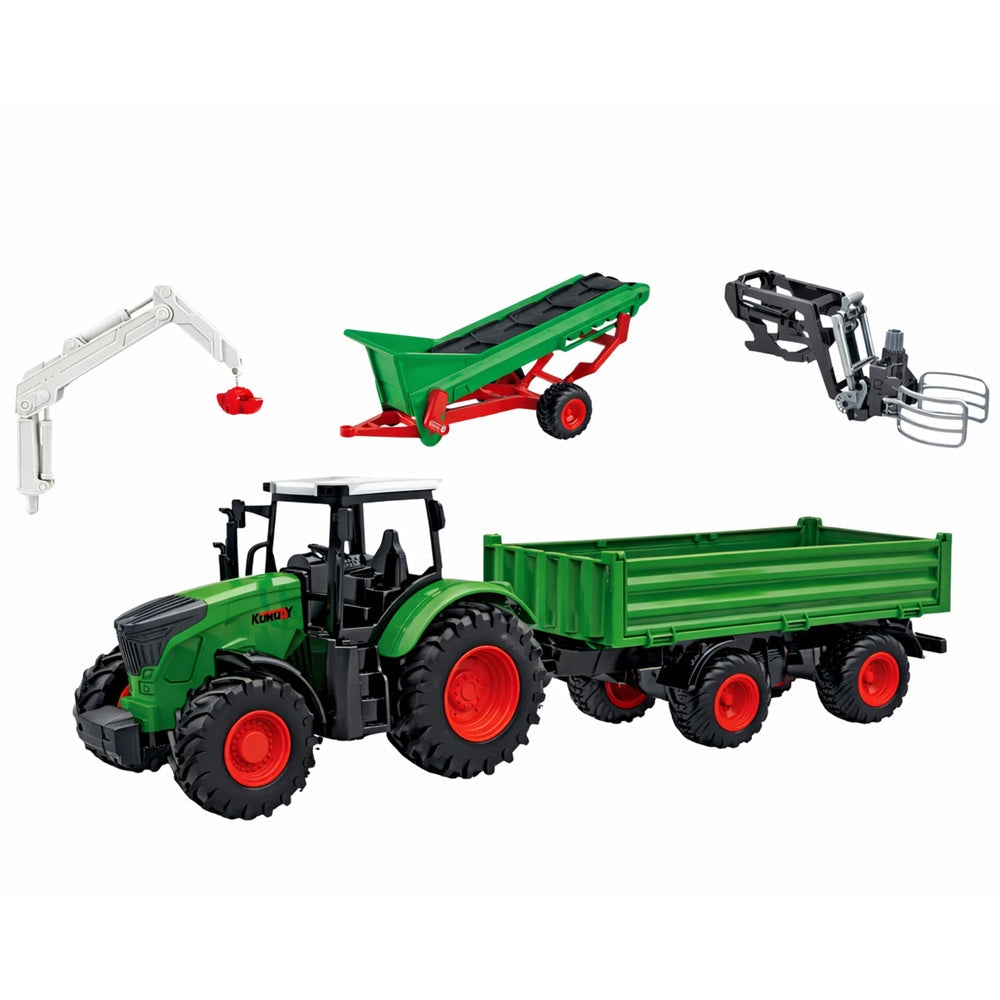Bondgårdsleksak 45 delar med traktor, lyftbart släp, djur & figurer