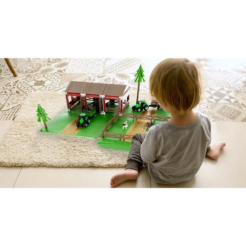 Bondgårdslekset 102 delar med djur, traktor, stall och staket