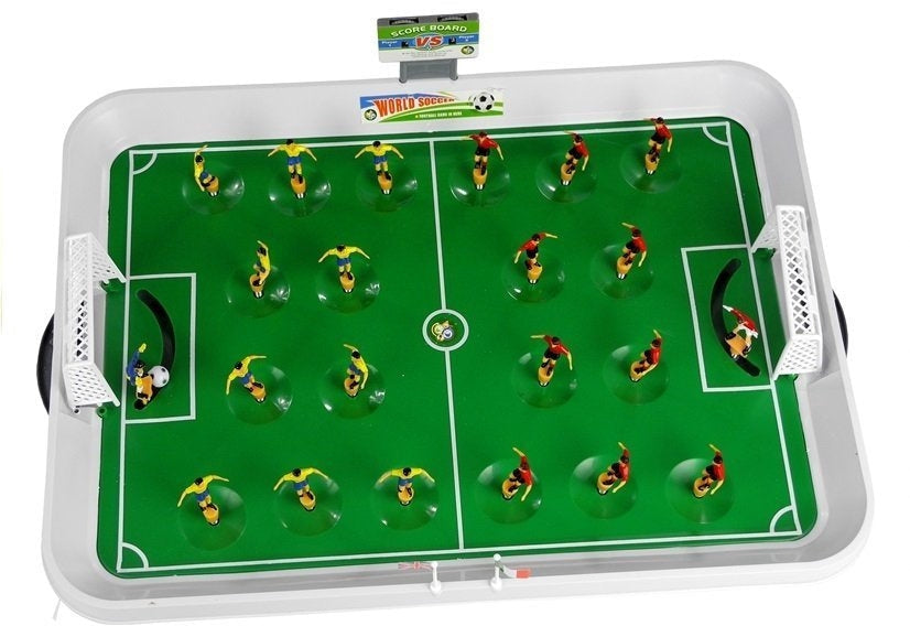 Bordfotboll spelset 50x36 cm med 22 spelare, 2 mål och poängtavla