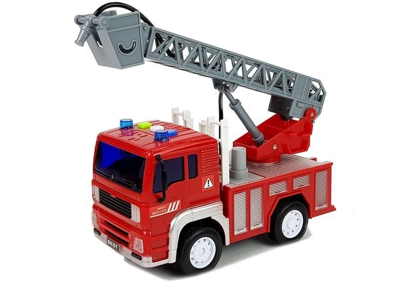 Brandbil leksak 21 cm med ljud/ljus friktionsdrift skala 1:20