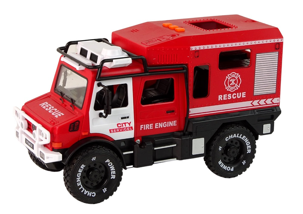 Brandbil off-road leksaksbil 1:14 med ljus och ljud 24 cm 3+ år