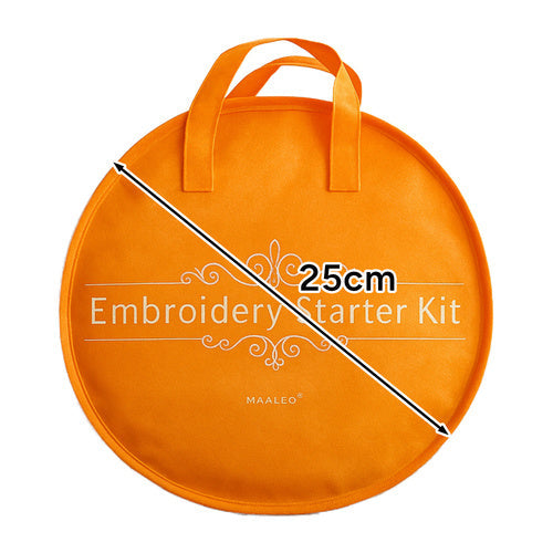 Broderikit 207 delar med 100 färger, trådar 8 m, 5 broderiram