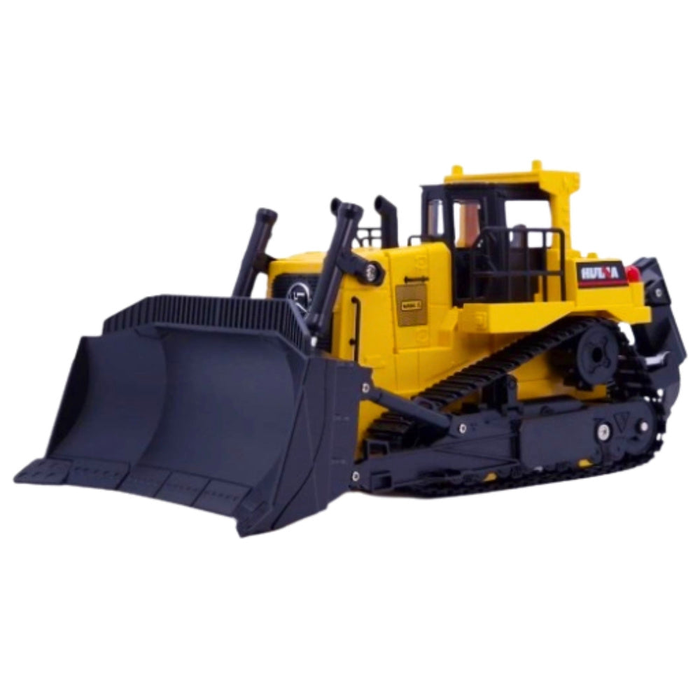 Bulldozer med grävmaskin 1:50 modell i metall/plast, rörliga band