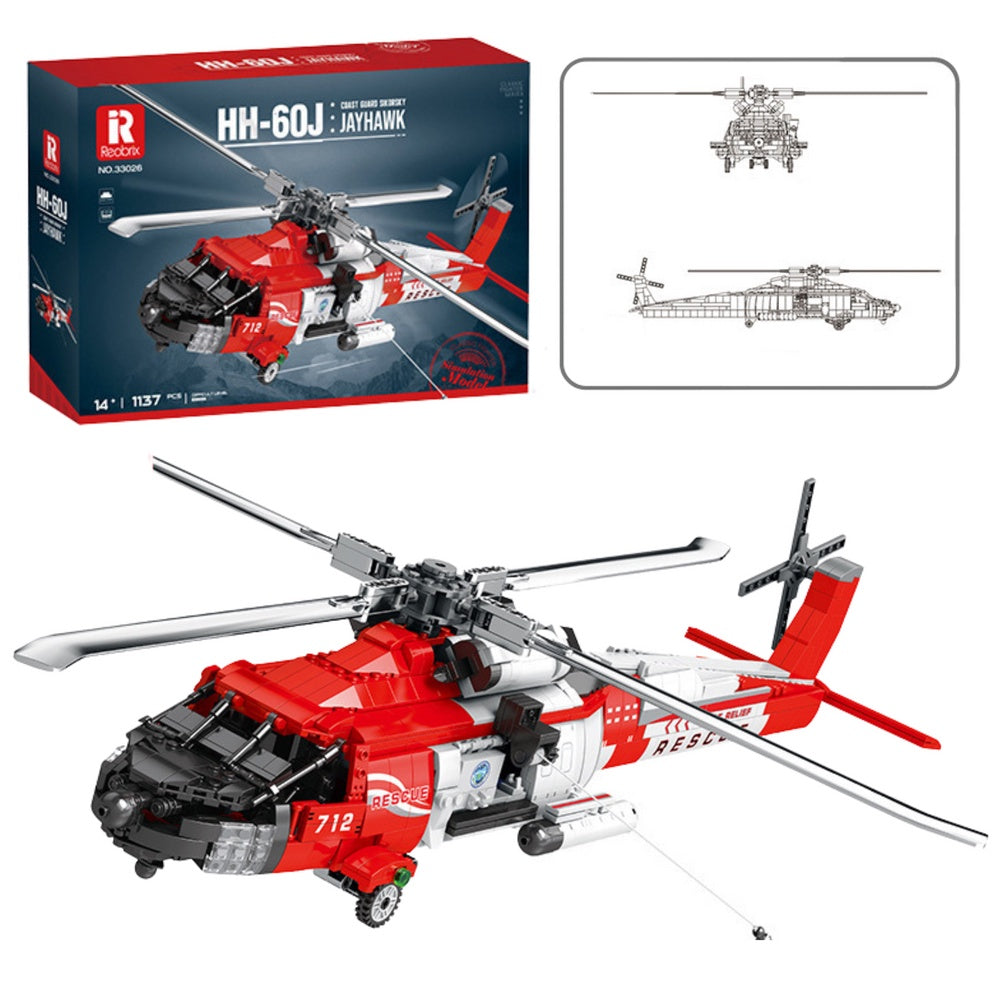 Byggblock räddningshelikopter HH-60J Jayhawk 1137 delar